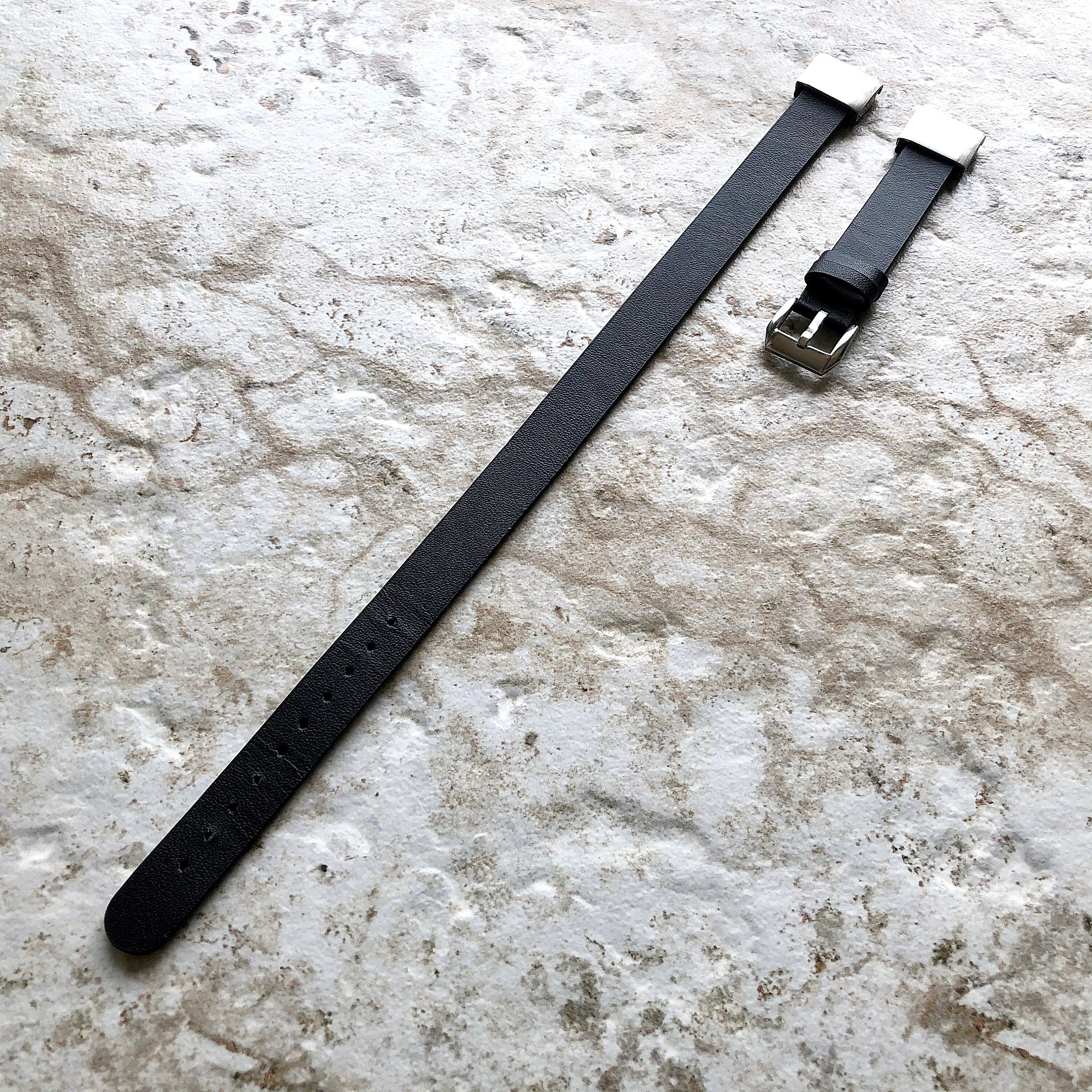 Garmin Black Twice Double Wrap Band Compatible with fenix 8 43mm 7S Pro Solar Sapphire fenix 6S Pro Sapphire Leather Quick Fit Strap A20-B18